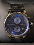  Shop Authentic Hugo Boss Jet Blue Dial Gunmetal Mesh Bracelet Watch for Men  - 1513677 - Luxxuri