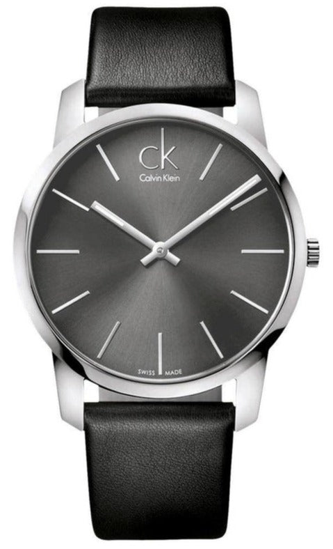  Shop Authentic Calvin Klein City Black Dial Black Leather Strap Watch for Men - K2G21107 - Luxxuri