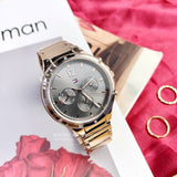  Shop Authentic Tommy Hilfiger Eve Chronograph Quartz Grey Dial Rose Gold Steel Strap Watch For Women - 1782277 - Luxxuri