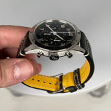  Shop Authentic Breitling Avi Ref. 765 1953 Re-Edition Black Dial Black Leather Strap Watch for Men - AB0920131B1X1 - Luxxuri
