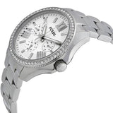  Shop Authentic Fossil Cecile Chronograph Silver Dial Silver Steel Strap Watch for Women - AM4481 - Luxxuri
