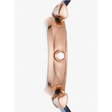  Shop Authentic Emporio Armani Gianni T-Bar Analog Mother of Pearl Dial Blue Leather Strap Watch For Women - AR11468 - Luxxuri