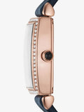  Shop Authentic Emporio Armani Gianni T Bar Crystals Silver Dial Blue Leather Strap Watch For Women - AR11469 - Luxxuri