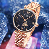  Shop Authentic Emporio Armani Meccanico Crystals Black Dial Rose Gold Steel Strap Watch For Women - AR60043 - Luxxuri