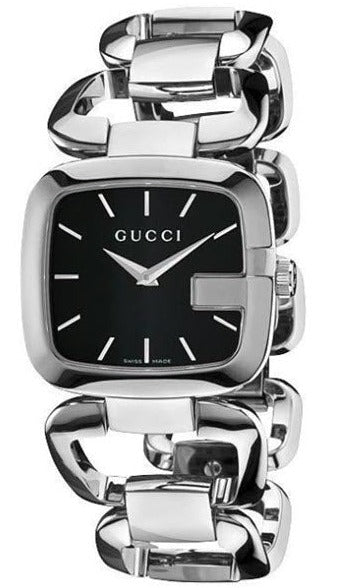  Shop Authentic Gucci G Gucci Black Dial Silver Steel Strap Watch For Women - YA125407 - Luxxuri