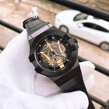  Shop Authentic Maserati Potenza Skeleton Limited Edition Black Dial Black Leather Strap Watch For Men - R8821108027 - Luxxuri