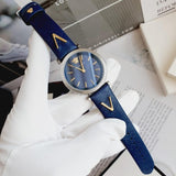  Shop Authentic Versace V-Twist Quartz Blue Dial Blue Leather Strap Watch for Women - VELS00119 - Luxxuri