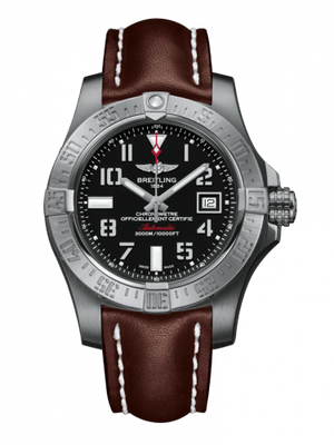  Shop Authentic Breitling Avenger II Seawolf Stainless Steel 45mm Brown Leather Strap Mens Watch - A1733110/BC31/438X - Luxxuri