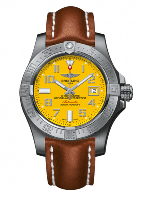  Shop Authentic Breitling Avenger 11 Seawolf Stainless Steel Cobra Yellow Dial Mens Watch - A1733110/I519/434X - Luxxuri