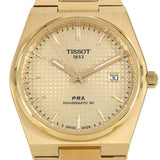  Shop Authentic Tissot PRX Powermatic 80 Gold Dial Gold Steel Strap Watch for Men - T137.407.33.021.00 - Luxxuri