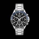  Shop Authentic Hugo Boss Troper Chronograph Black Dial Silver Steel Strap Watch For Men - 1514101 - Luxxuri