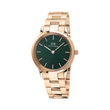  Shop Authentic Daniel Wellington Iconic Link Emerald Green Dial Rose Gold Steel Strap Watch For Women - DW00100419 - Luxxuri