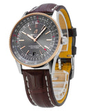  Shop Authentic Breitling Navitimer Automatic 41 Grey Dial Brown Leather Strap Watch for Men - U17326121M1P1 - Luxxuri