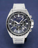  Shop Authentic Hugo Boss Driver Chronograph Black Dial Silver Steel Strap Watch For Men - 1513080 - Luxxuri