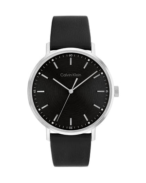  Shop Authentic Calvin Klein High Noon Quartz Black Dial Black Leather Strap Watch for Men - K8M211C1 - Luxxuri