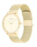  Shop Authentic Calvin Klein Minimal Silver Dial Gold Mesh Bracelet Watch for Women - K3M22526 - Luxxuri