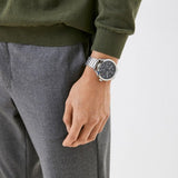  Shop Authentic Tommy Hilfiger Asher Chronograph Black Dial Silver Steel Strap Watch For Men - 1791852 - Luxxuri