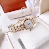  Shop Authentic Versace V-Flare Quartz Silver Dial Gold Steel Strap Watch for Women - VEBN00818 - Luxxuri