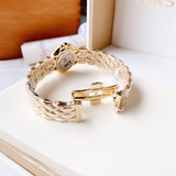  Shop Authentic Versace V-Flare Quartz Silver Dial Gold Steel Strap Watch for Women - VEBN00818 - Luxxuri