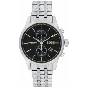  Shop Authentic Hugo Boss Jet Black Dial Silver Steel Strap Watch for Men - 1513383 - Luxxuri