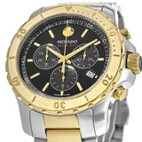  Shop Authentic Movado Series 800 Chronograph Black Dial Two Tone Steel Strap Watch For Men - 2600138 - Luxxuri