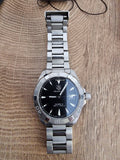  Shop Authentic Tag Heuer Aquaracer Automatic Black Dial Silver Steel Strap Watch for Men - WAY2110.BA0928 - Luxxuri