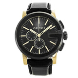  Shop Authentic Gucci G Chrono Black Dial Black Leather Strap Watch For Men - YA101203 - Luxxuri