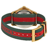  Shop Authentic Gucci Le Marche des Merveilles Green & Red Dial Green & Red NATO Strap Unisex Watch - YA126487 - Luxxuri