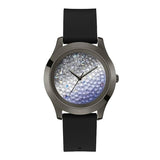 Shop Authentic Guess Crush Crystals Silver Dial Black Rubber Strap Watch for Women - W1223L4 - Luxxuri
