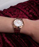  Shop Authentic Guess Crystalline Diamonds Gold Dial Gold Steel Strap Watch for Women - GW0114L2 - Luxxuri