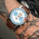  Shop Authentic Breitling Top Time Deus Limited Edition White Dial Brown Leather Strap Watch for Men - A233112A1A1X1 - Luxxuri
