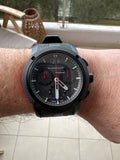  Shop Authentic Burberry The Endurance Chronograph Black Dial Black Rubber Strap Watch For Men - BU9802 - Luxxuri