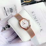  Shop Authentic Calvin Klein Minimal White Dial Rose Gold Mesh Bracelet Watch for Women - K3M23626 - Luxxuri