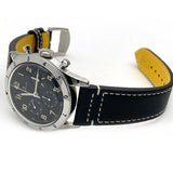  Shop Authentic Breitling Avi Ref. 765 1953 Re-Edition Black Dial Black Leather Strap Watch for Men - AB0920131B1X1 - Luxxuri