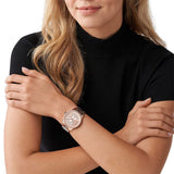  Shop Authentic Michael Kors Ritz Analog Crystals Silver Dial Rose Gold Steel Strap Watch for Women - MK6863 - Luxxuri