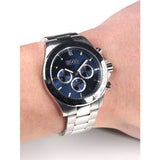  Shop Authentic Hugo Boss Ikon Blue Dial Silver Steel Strap Watch for Men - 1512963 - Luxxuri