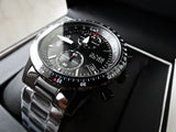  Shop Authentic Hugo Boss Pilot Edition Chronograph Black Dial Black Steel Strap Watch for Men - 1513854 - Luxxuri