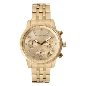  Shop Authentic Michael Kors Ritz Chronograph Gold Dial Gold Steel Strap Watch for Women - MK5676 - Luxxuri