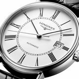  Shop Authentic Longines Presence 38.5mm Automatic White Dial Black Leather Strap Watch for Men - L4.921.4.11.2 - Luxxuri