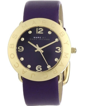  Shop Authentic Marc Jacobs Amy Purple Dial Purple Leather Strap Watch for Women - MBM1151 - Luxxuri