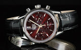  Shop Authentic Tag Heuer Carrera Automatic Chronograph Red Dial Black Leather Strap Watch for Men - CBK221G.FC6479 - Luxxuri