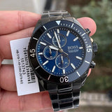  Shop Authentic Hugo Boss Ocean Edition Navy Blue Dial Black Steel Strap Watch for Men - 1513743 - Luxxuri