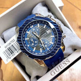  Shop Authentic Guess Octane Chronograph Black Dial Blue Rubber Strap Watch For Men - W1047G2 - Luxxuri