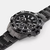  Shop Authentic Fossil Garrett Chronograph Black Dial Black Steel Strap Watch for Men - FS5773 - Luxxuri