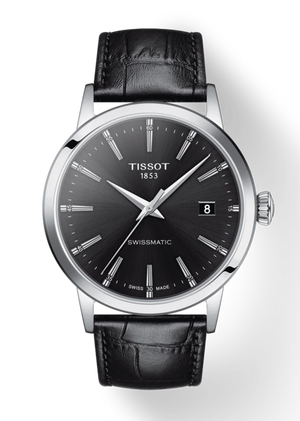  Shop Authentic Tissot Gentleman Powermatic 80 Silicium Black Dial Black Leather Strap Watch For Men - T127.407.16.051.00 - Luxxuri