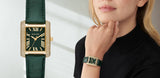  Shop Authentic Michael Kors Emery Quartz Diamonds Green Dial Green Leather Strap Watch For Women - MK4697 - Luxxuri