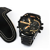 Shop Authentic Diesel Big Daddy Black Dial Black Steel Strap Watch For Men - DZ7312 - Luxxuri
