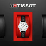 Shop Authentic Tissot Everytime Small White Dial Black Leather Strap Watch For Women - T109.210.16.033.00 - Luxxuri