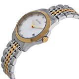  Shop Authentic Gucci G Timeless Diamonds Mother of Pearl Dial Two Tone Mesh Bracelet Watch for Women - YA126513 - Luxxuri