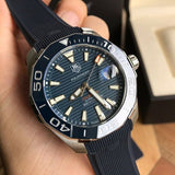  Shop Authentic Tag Heuer Aquaracer Calibre 5 Blue Dial Blue Silicone Strap Watch for Men -  WAY211C.FT6155 - Luxxuri